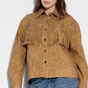 WILD Fable Women's Faux Suede Fringe Jacket - Size Large